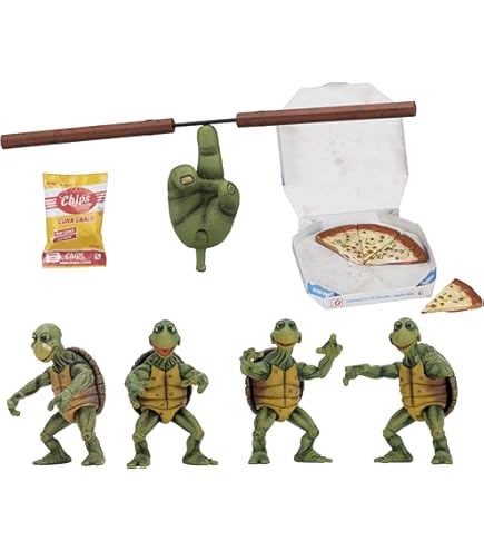 NECA　TMNT フィギュアセット Amazon.com: Teenage Mutant Ninja Turtles TMNT 1990 Movie 7