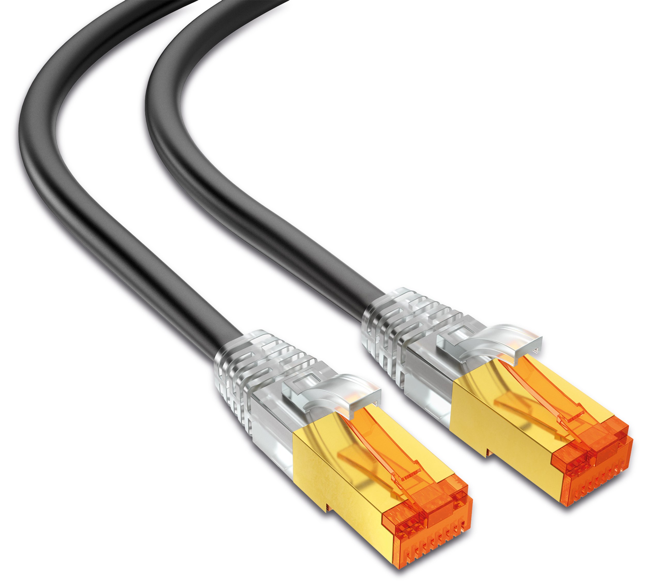 mumbi Ethernet LAN Network Cable Black 1000cm