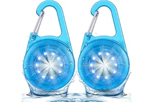 Dog Lights for Night Walking, 6 Modes IP68 Waterproof Dog Collar Lights Clip on, High Capacity Rechargeable Pet Accessories f