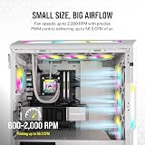 Corsair AF120 RGB SLIM 120mm PWM Fan 8 LED White Thin Profile 2000 RPM view 4