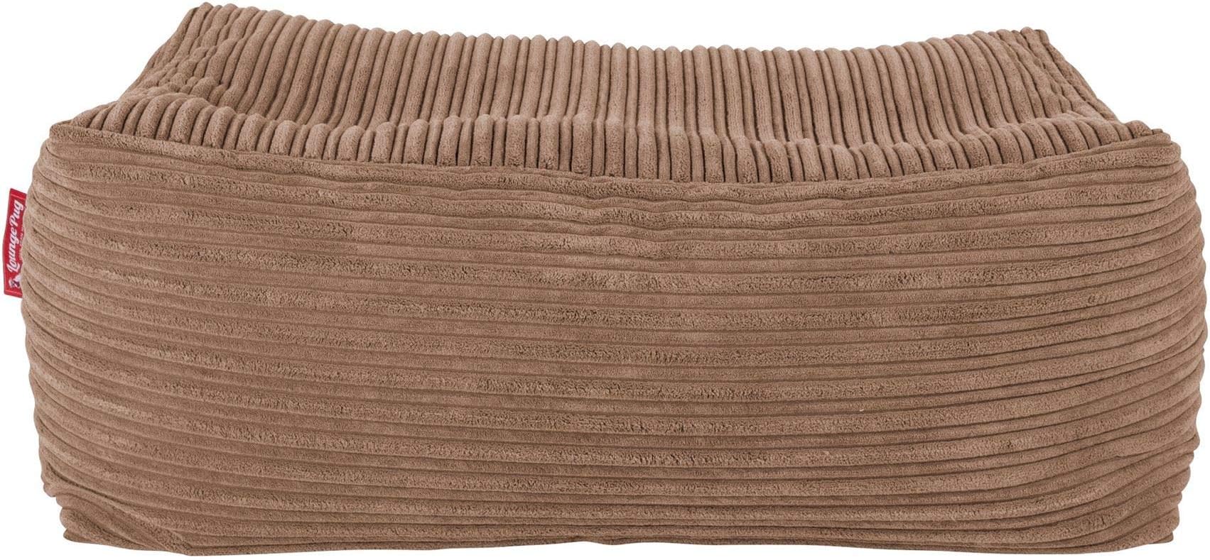 Lounge Pug - CORD - Large Footstool - SAND - (Size 25cm H x 40cm D x 70cm Wide)
