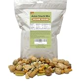 Rice Crackers Mix, Wasabi Peas and Crunchy Coated Peanuts 24 Oz | Cracker Nuts, Japanese Peanuts, Crunchy Wasabi Snack Mix Resealable Bag