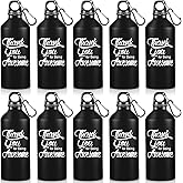 Sieral 10 Pcs Employee Appreciation Gifts Thank You for Being Awesome Water Bottle 20 oz Aluminum Water Bottle Lightweight Sport Tumbler with Twist Cap Buckle Inspirational Gifts for Coworker