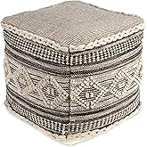 REDEARTH · Tufted Pouf Ottoman with Filler Textured Storage Cube Bean Bag Pouffe Footrest for Living Room, Bedroom, Nursery, 