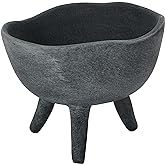 Creative Co-Op Boho Terracotta Footed Bowl, Slate Grey