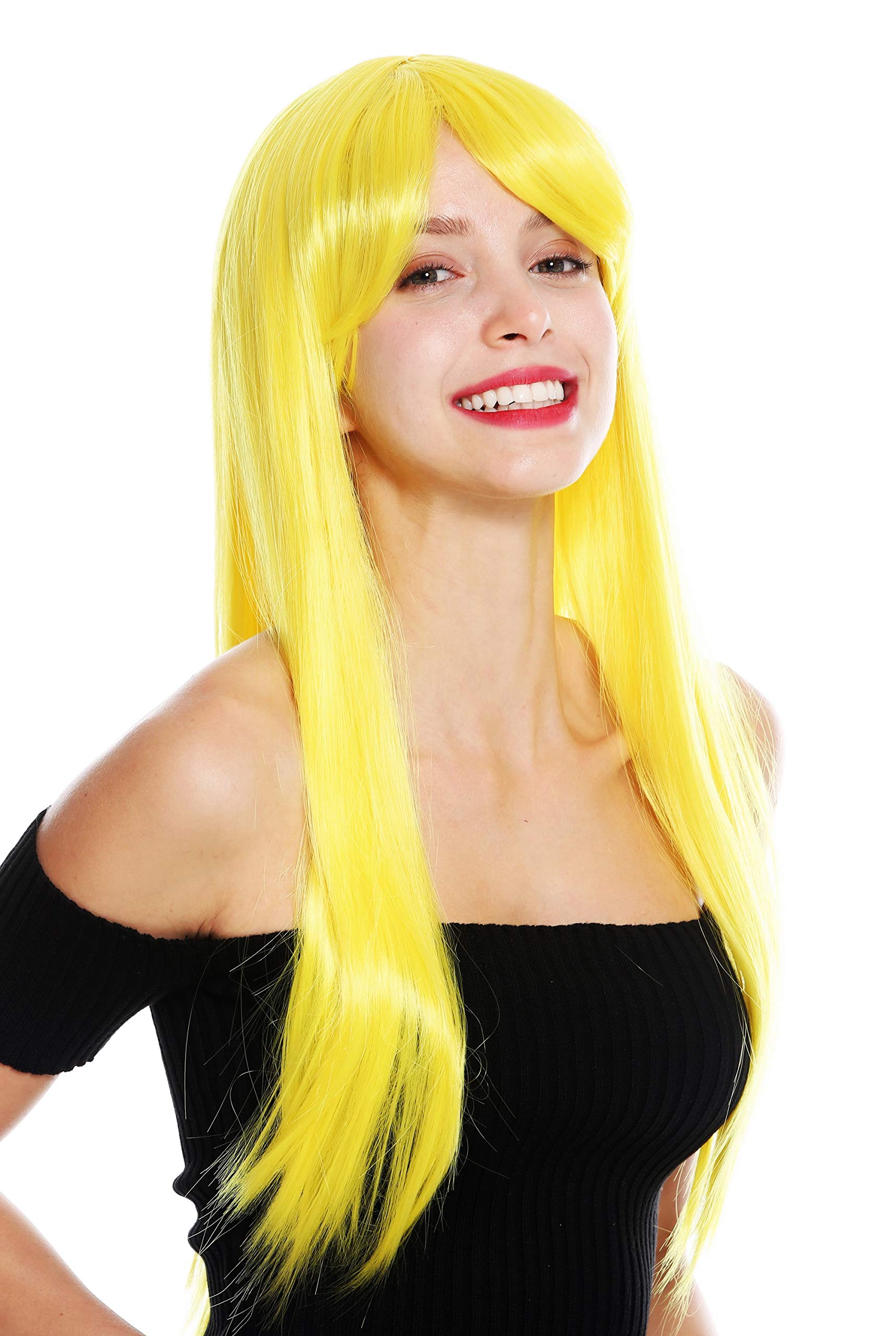 WIG ME UP - YZF-41062-T2104 women's quality wig Cosplay long sleek fringe parted yellow