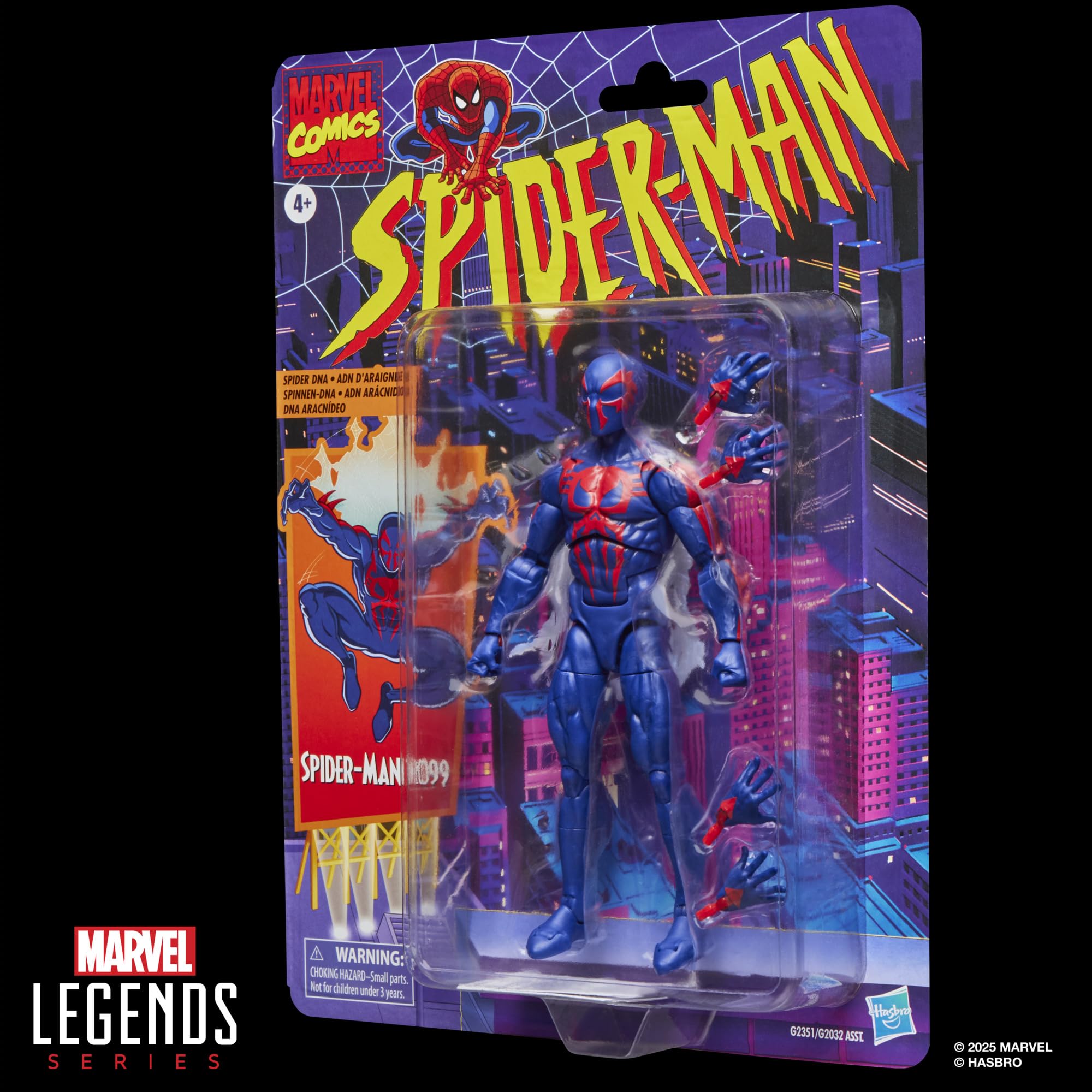 SPIDER-MAN Marvel Legends Series 2099, Retro Cardback Comics Collectible 6-Inch Scale Action Figure