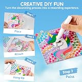 Klever Kits Suncatcher Craft Kit 4 Designs Window Paint Pens Gems Kids 6-12 view 2