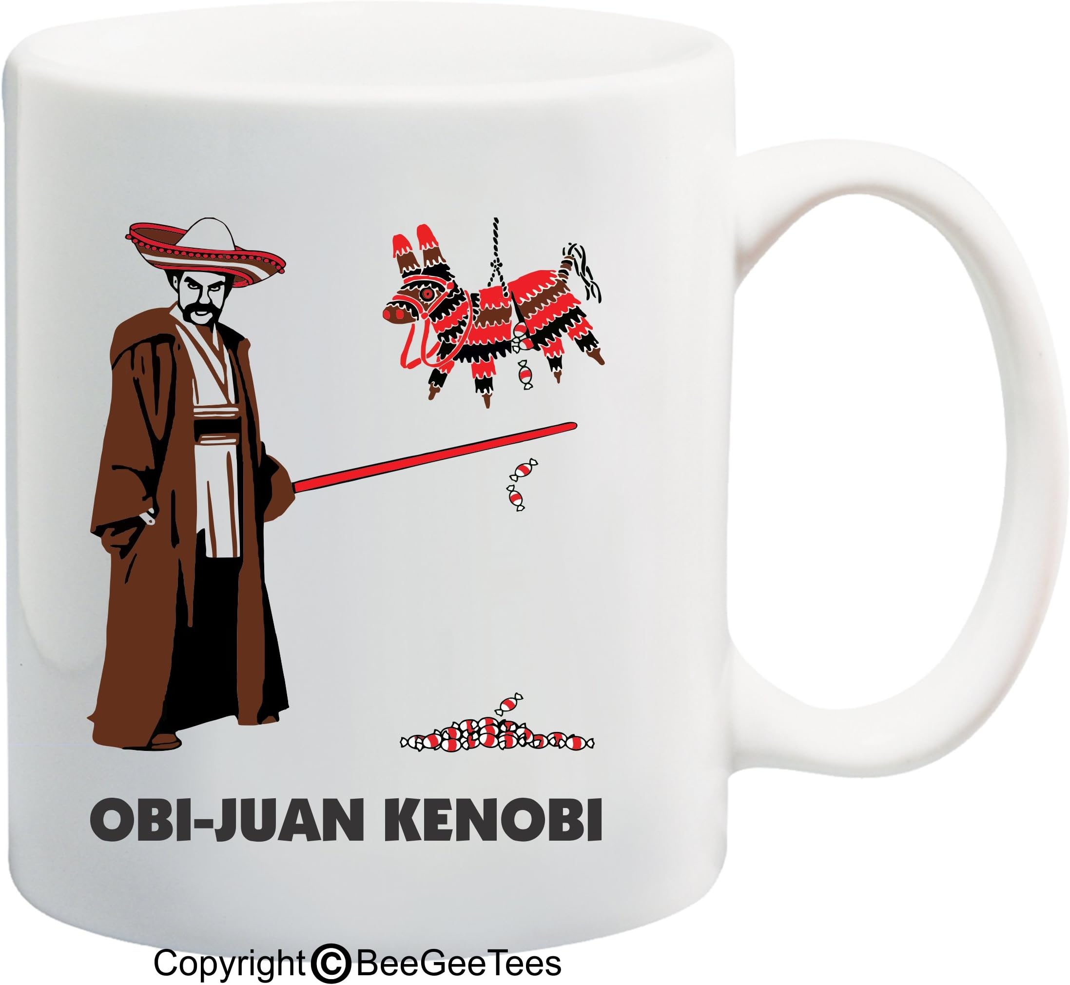 BeeGeeTees OBI JUAN KENOBI Coffee Mug or Tea Cup Funny Space Wan 10487 (15 oz)