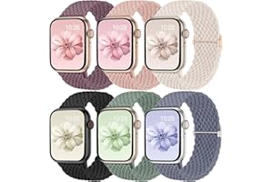 Odbeai Braided Stretchy Bands Compatible with Apple Watch Band 38mm 40mm 41mm 42mm 44mm 45mm 49mm Women Men, Adjustable Soft Strap Compatible with iWatch Series 9 8 7 6 5 4 3 2 1 SE Ultra/Ultra 2
