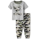 The Children's Place Baby And Toddler Boys Dino Snug Fit Cotton Pajamas