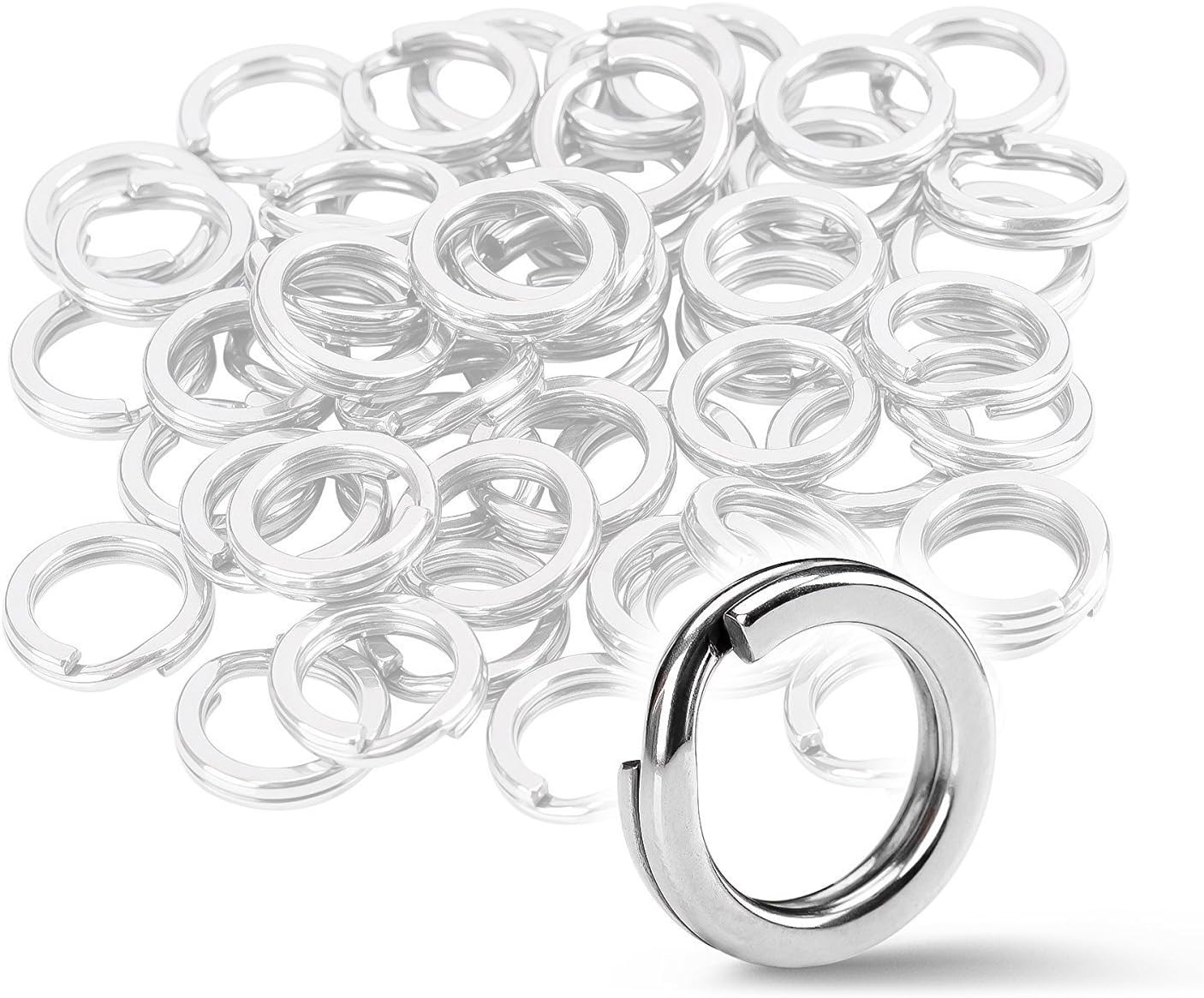Booms Fishing FSR Fishing Small Split Rings Stainless Steel 3.5mm-10mm,For Lures, Rigs and Leaders