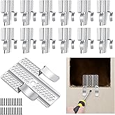 moonoom 12 Pack Drywall Repair Clips, 1/2 inch Drywall Fastener Clip with 24 Screws, Stainless Steel Wall Patch Clips for Dam