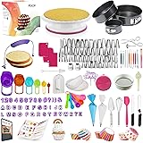 Cake Decorating Supplies - Cake Decorating Kit with 3 Springform Cake Pans Set, Cake Rotating Turntable, Cake Decorating Tool