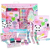 YOYTOO Animal Diary for Girls with Lock, Animal Stationery Set with Secret Diary, Stamps, Pens, Journal Notebook Birthday Gifts for Little Girls Age 5 6 7 8 9 10