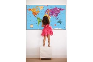 Rand McNally Kids' Illustrated World Wall Map - Paper Rolled