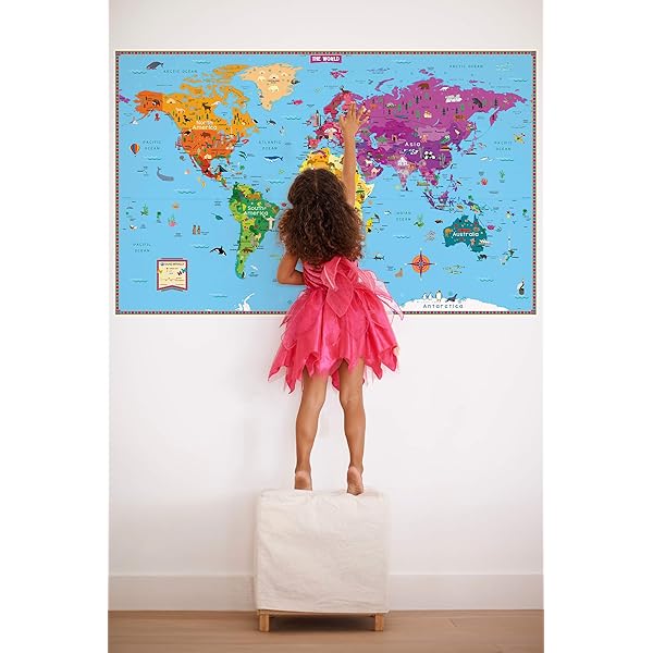 Rand McNally Kids' Illustrated World Wall Map - Folded: 50