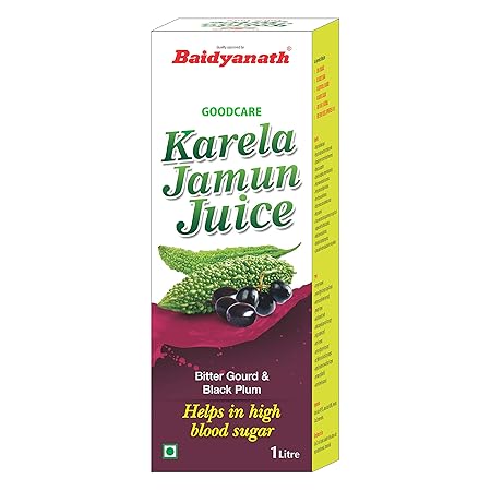 Baidyanath Karela Jamun Juice - Helps Maintain Healthy Sugar Levels - 1L