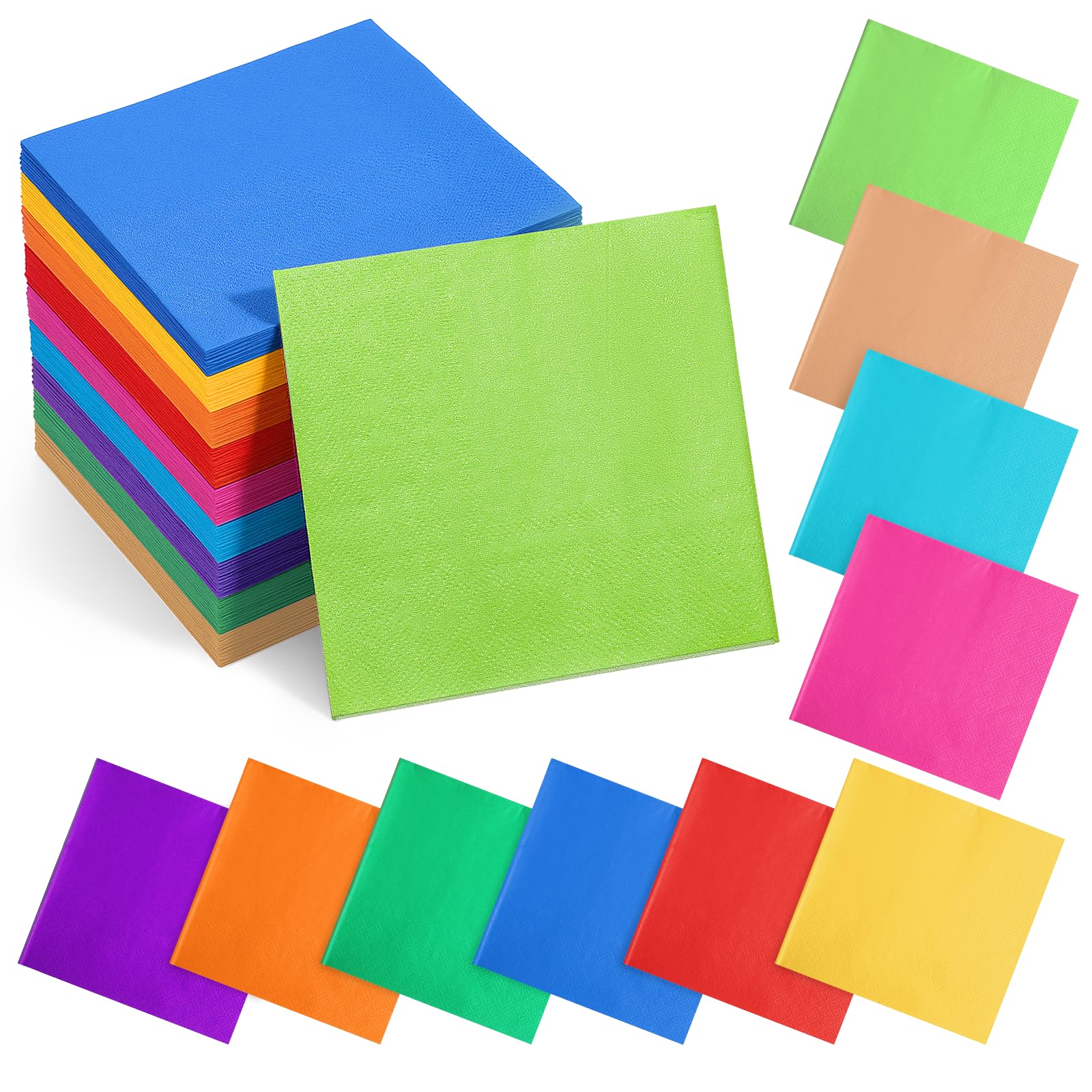 Photo 1 of ***MISSING PARTS***
400 Pieces 8 Colors Rainbow Cocktail Napkin Beverage Luncheon Paper Disposable Party Napkins for Wedding Brithday Dinner Dessert Candy Party, 10 * 10 inch