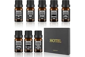 SEAMOSH Hotel Collection Diffuser Essential Oil Gift Set,Seaside Hotel Scents for Home,Stress Relief Air Freshening,My Way,Westin,Wynn Las Vegas,Baccarat,Four Seasons,Aria