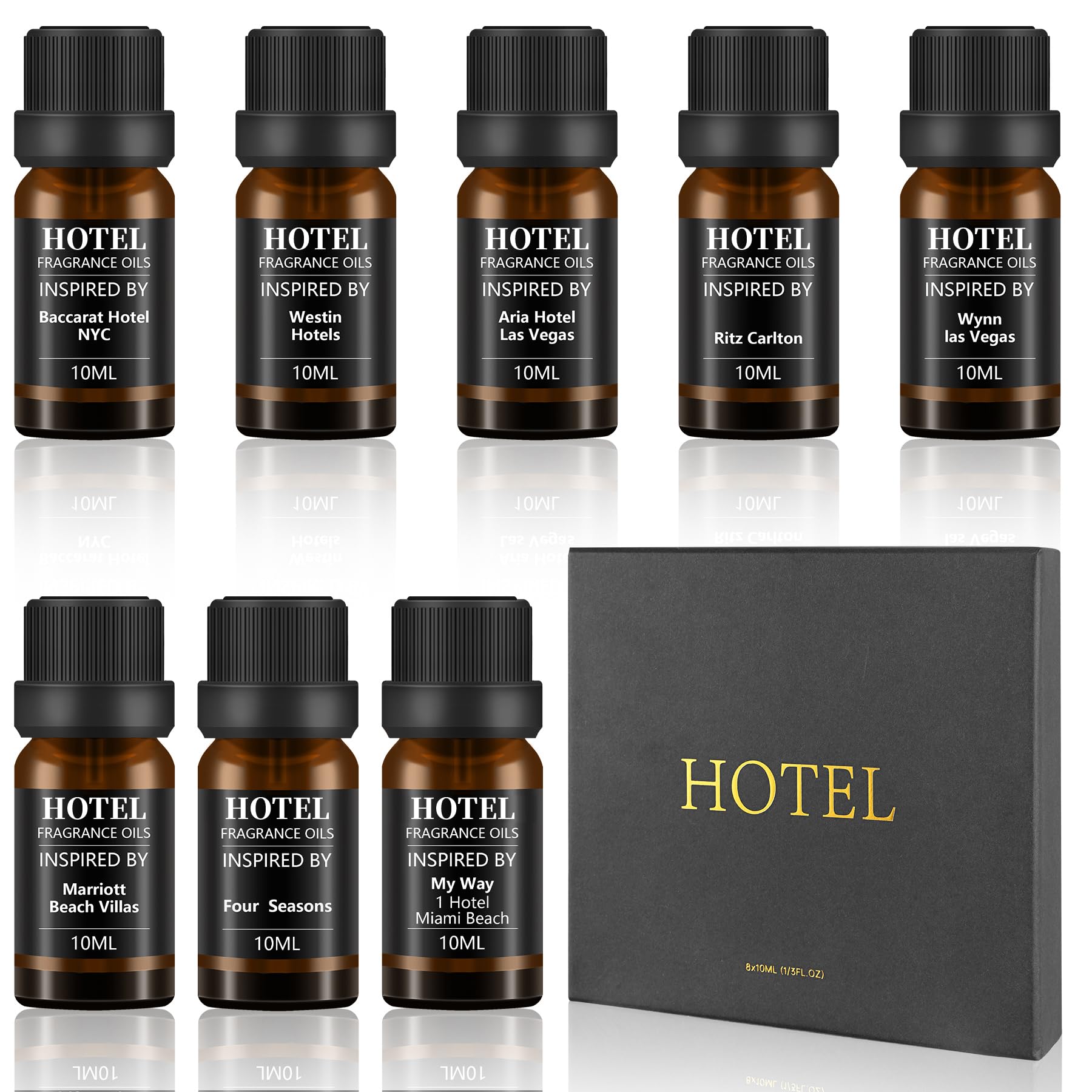 Photo 1 of Hotel Collection Diffuser Essential Oil Gift Set,Seaside Hotel Scents for Home,Stress Relief Air Freshening,Ritz Carlton,My Way,Westin,Wynn Las Vegas,Baccarat,Four Seasons,Aria