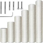 Catry Replacement Scratching Post for Any Cat Tree or Tower Post Repairing | 6 Inch to 20 Inch Selective Posts, Universal Replaceable Post with M10/M8 Screw Kit, Natural Sisal Rope, DIY Cat Tree