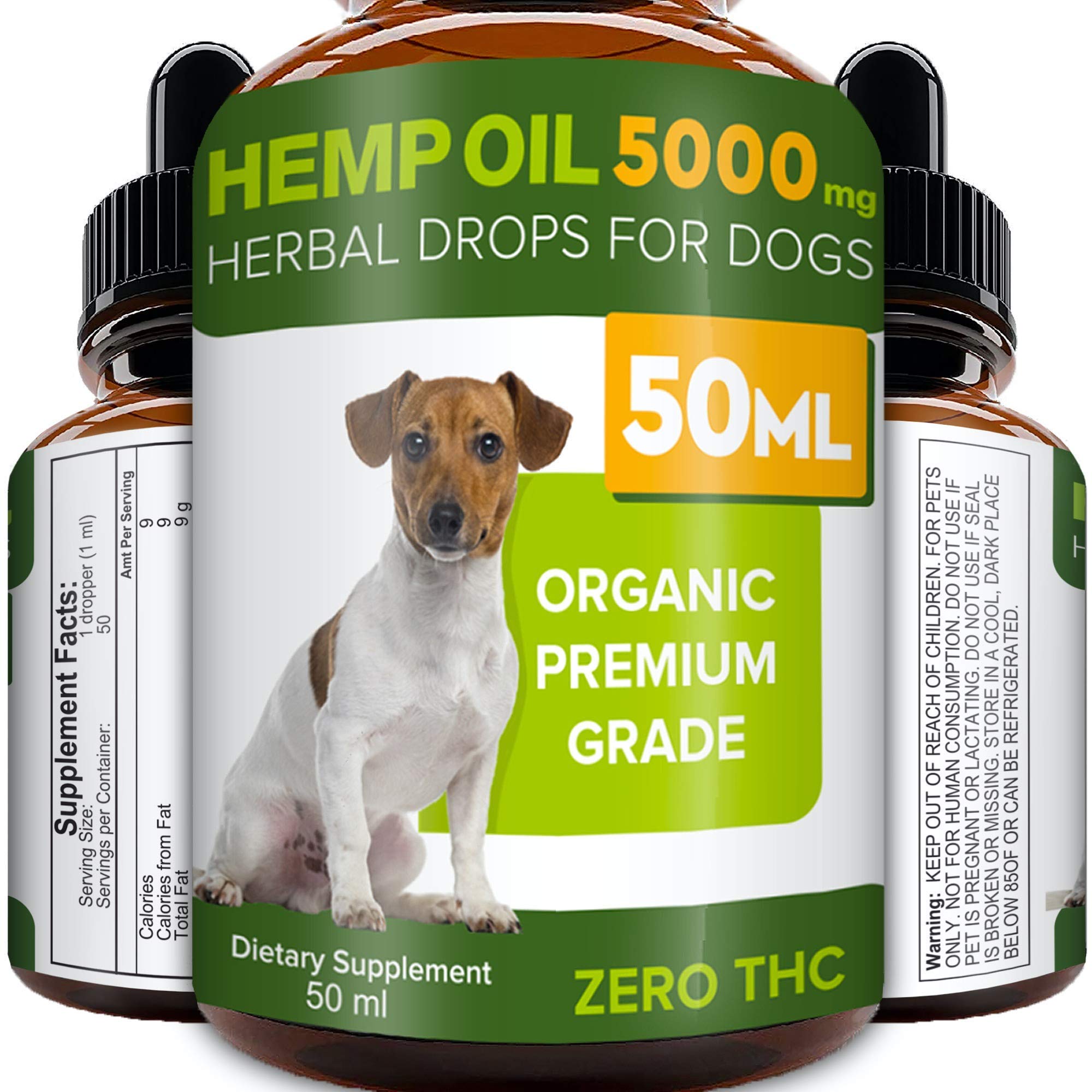 STRELLALAB Hemp Oil - 2x50ml Bottles - 5000 MG Made in UK Hemp Extract - Pure Premium Grade - Omega-3, 6