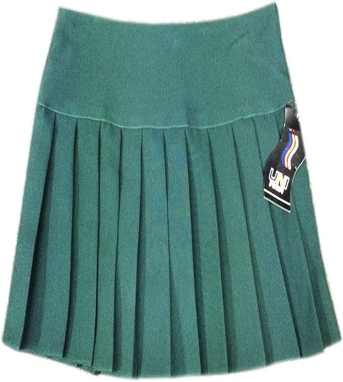 Girls School Uniform Ladies Work Wear Britney Pleat Summer Skirt Green
