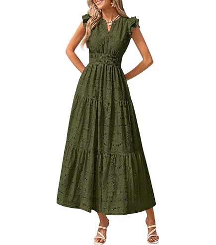 smocked maxi dress amazon Summer Dresses for Womens Clothes Lace Detail Ruffle Cap Sleeve Square Neck Eyelet A Line Flowy Sundress Black Womens at Women's Clothing store 500+ reviews Color:As photo(Blue) 🖤🎀Spoiled Rotten 🎀🖤 mallgoth and then brings a