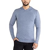 X RAY Mens Hoodies Long Sleeve Sweater for Fall, Basic Stretch Hooded Pullover Sweatshirts for Men