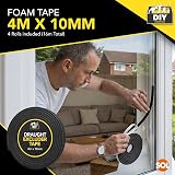 SOL 2pk Draught Excluder Tape 4m x 10mm Self Adhesive Door Window Seal view 4