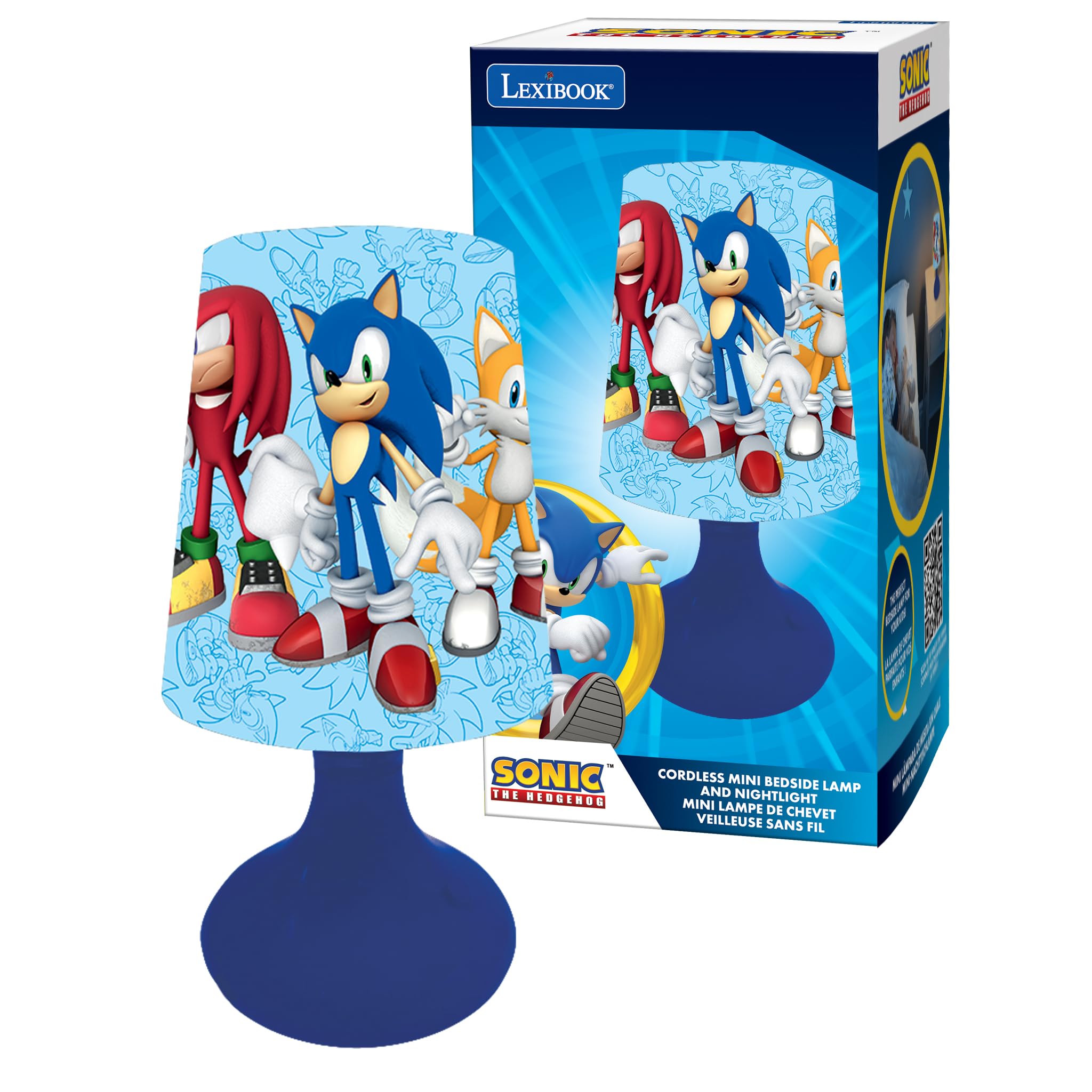 LEXIBOOK, Sonic The Hedgehog, Sonic mini bedside lamp and wireless nightlight, MLT10SN — image 1