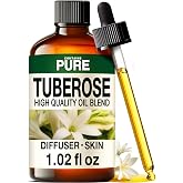 Kukka 100% Pure Tuberose Essential Oil for Skin, Diffuser, 1.02 Fl Oz | Undiluted Tuberose Oil for Perfume Making, Hair Care, Skin Care &amp; Diffuser Aromatherapy with a Luxurious Floral Scent