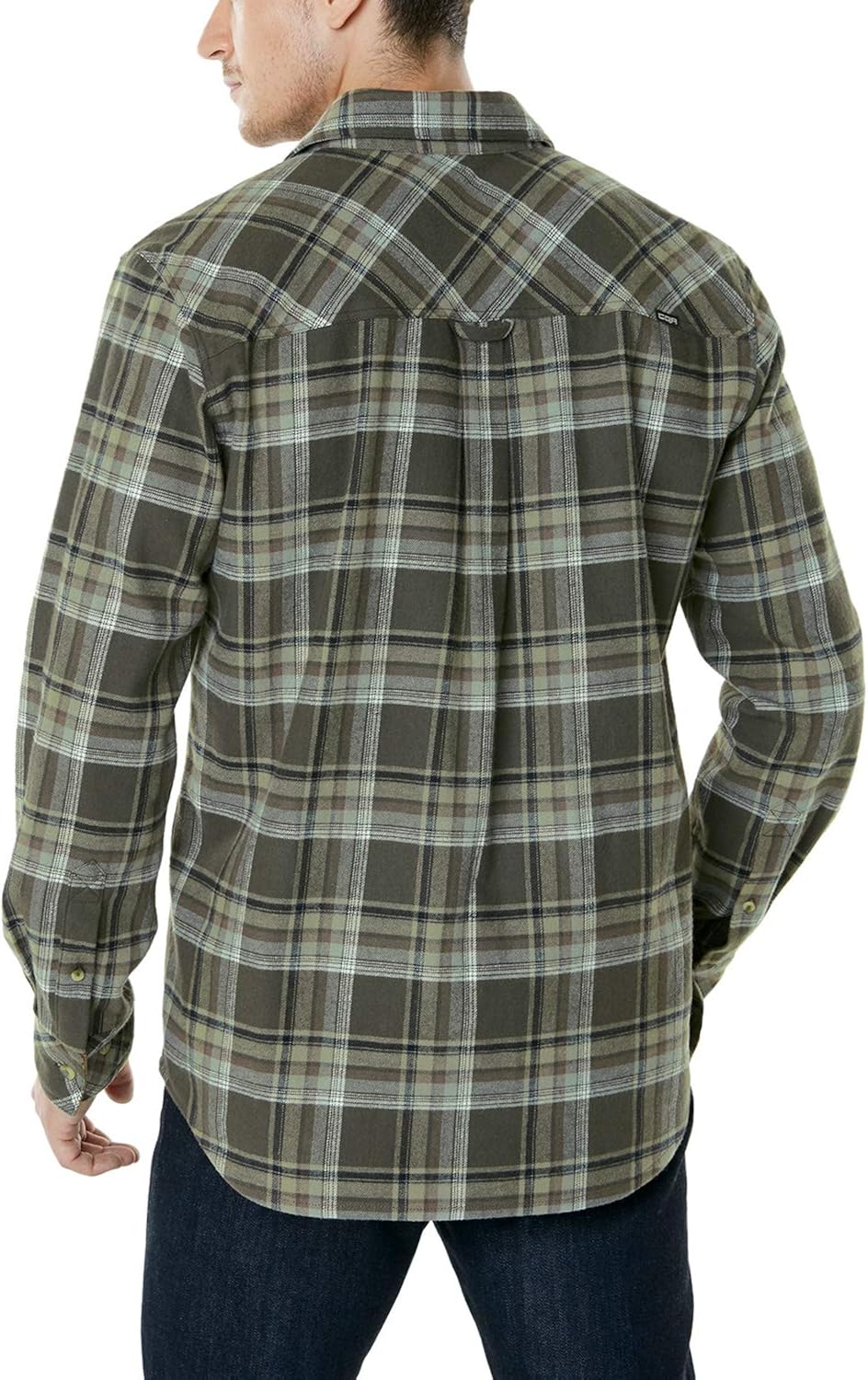 CQR Men's All Cotton Flannel Shirt, Long Sleeve Casual Button Up Plaid Shirt, Brushed Soft Outdoor Shirts: Clothing