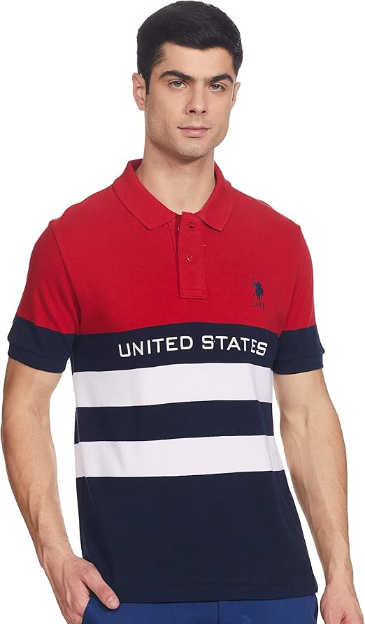 Buy USPA Men's Solid Slim T-Shirt (USTSH0339_Red xx-Large) at Amazon.in