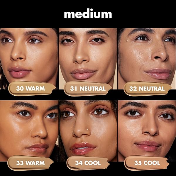 E.L.F. SOFT GLAM FOUNDATION, MEDIUM COVERAGE, LONG-LASTING & BUILDABLE FOUNDATION FOR A SMOOTH, SATIN FINISH, VEGAN & CRUELTY-FREE, 30 MEDIUM WARM