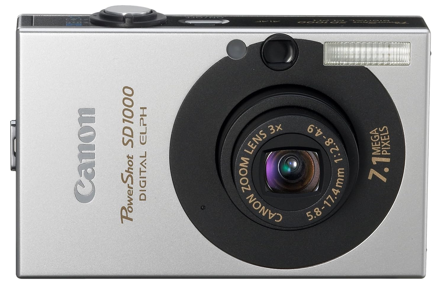 Amazon.com : Canon PowerShot SD1000 7.1MP Digital Elph Camera with 3x  Optical Zoom (Black) (OLD MODEL) : Point And Shoot Digital Cameras : Camera  & Photo