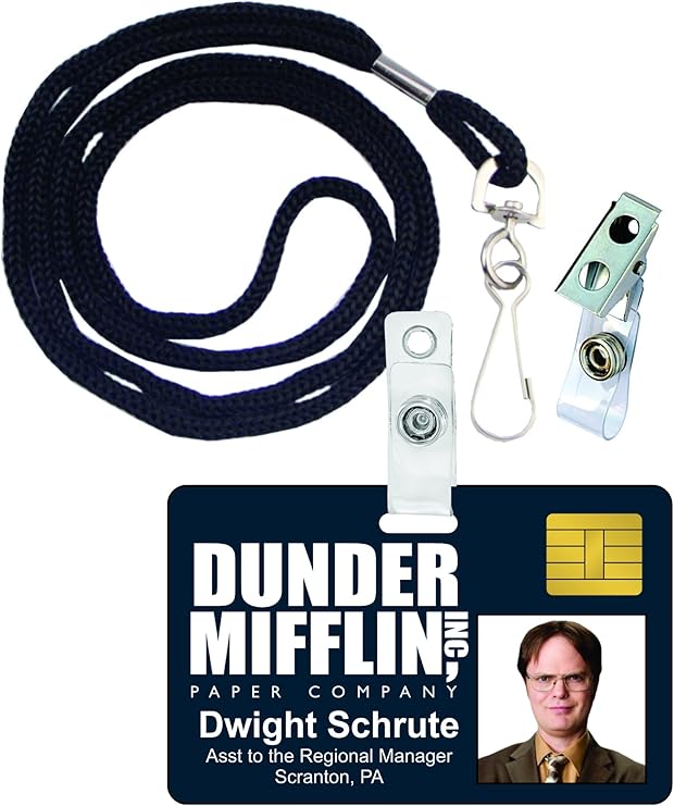 Dwight Schrute The Office Novelty ID Badge Film Prop For Costume And 