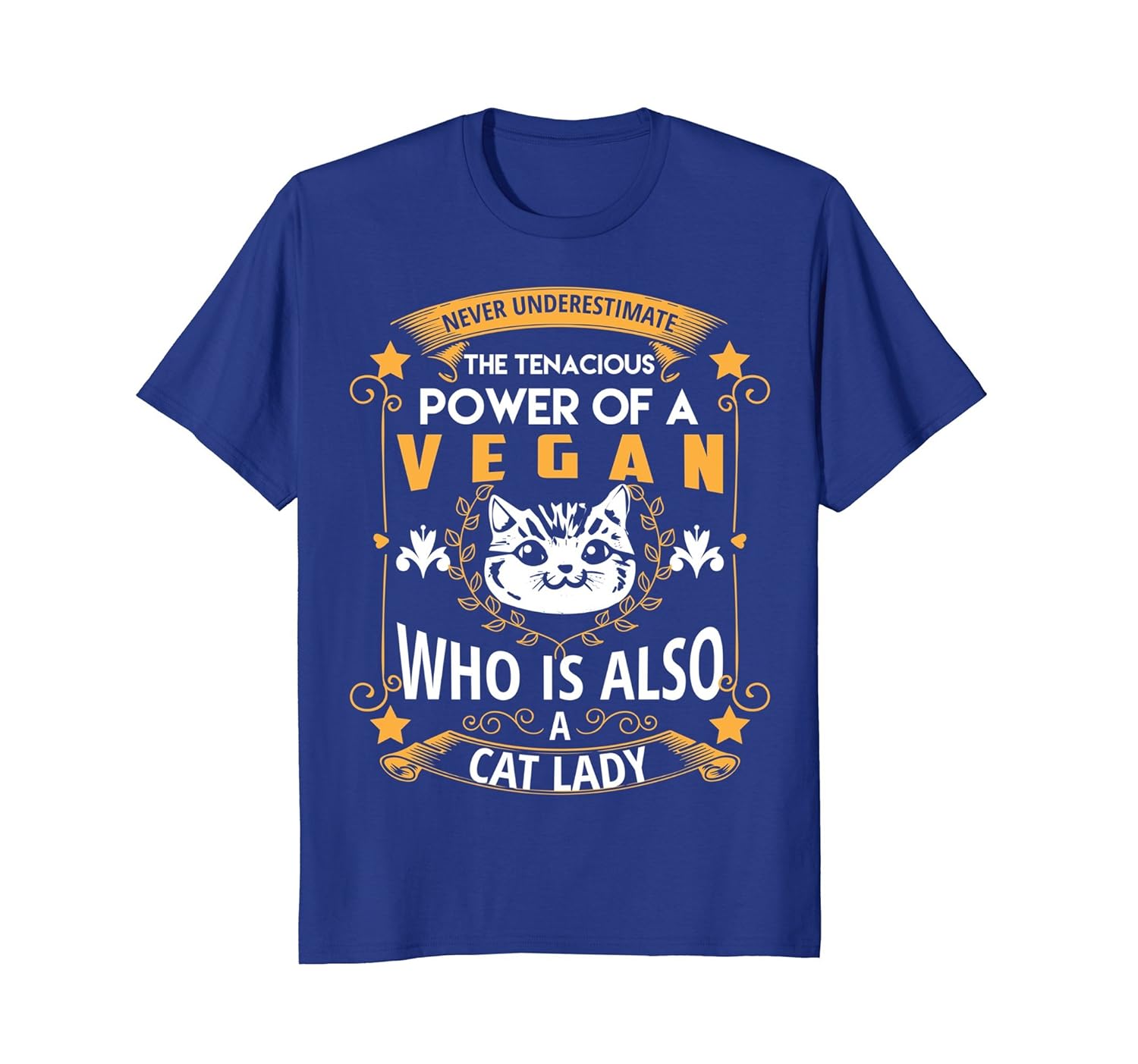 Power Of A Vegan Who Is Also A Cat Lady Vegan T-Shirt-anz