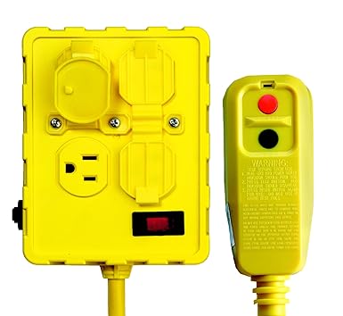 Tower Manufacturing 30334052 15 Amp Auto Reset Gfci Protected Quad Outlet Box With Circuit Breaker Ground Fault Circuit Interrupter Outlets Amazon Com Industrial Scientific