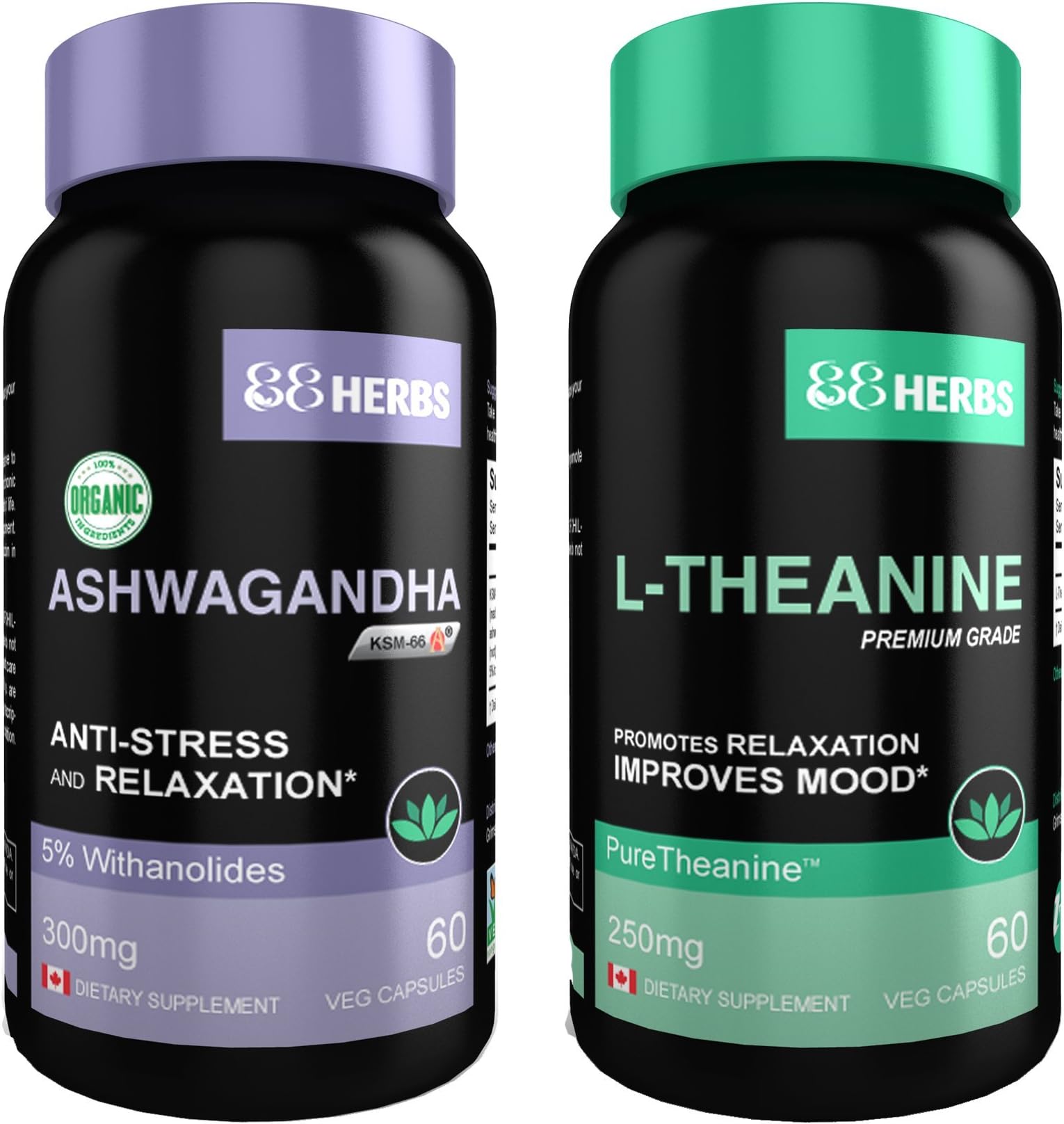 SLEEP SUPPLEMENT Stack – Powerful Natural Sleep Supplements – Fall Asleep Quickly, Sleep Deeply, Improve Sleep Quality – KSM-66® Ashwagandha + Pharmaceutical Grade L Theanine