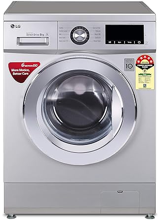 LG 8.0 Kg 5 Star Inverter Fully-Automatic Front Loading Washing Machine (FHM1208ZDL, Luxury Silver, Direct Drive Technology)