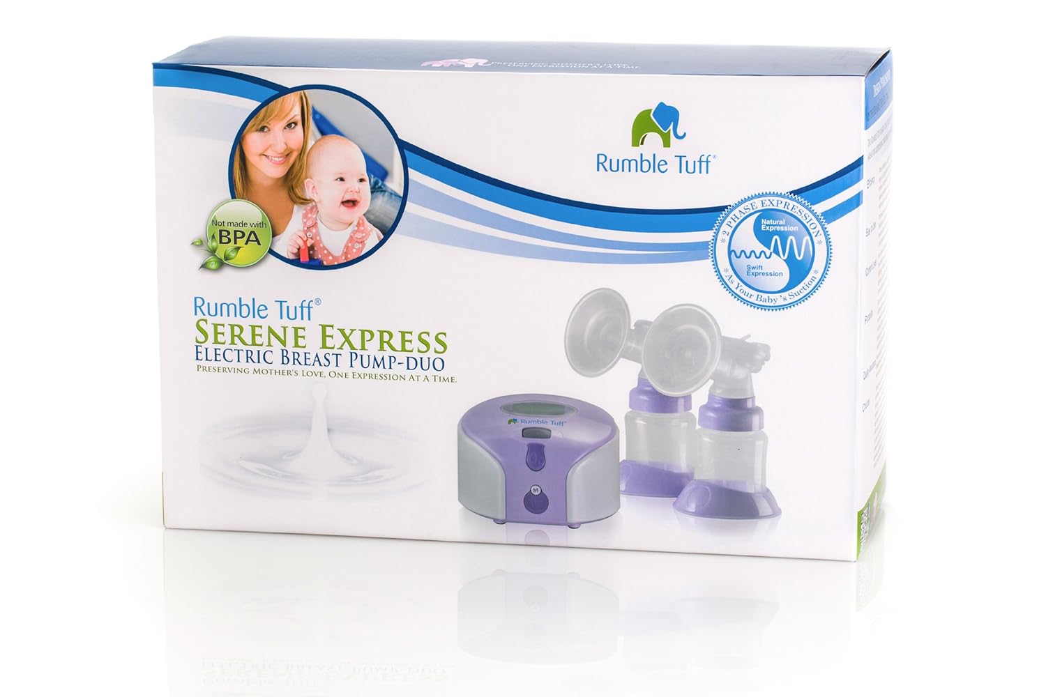 Amazon Com Rumble Tuff Electric Breast Pump Duo Serene Express Electric Double Breast Feeding Pumps Baby