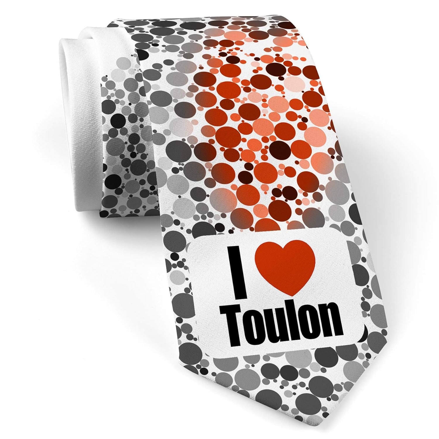 Neck Tie With I Love Toulon Region Var Provence Alpes - 