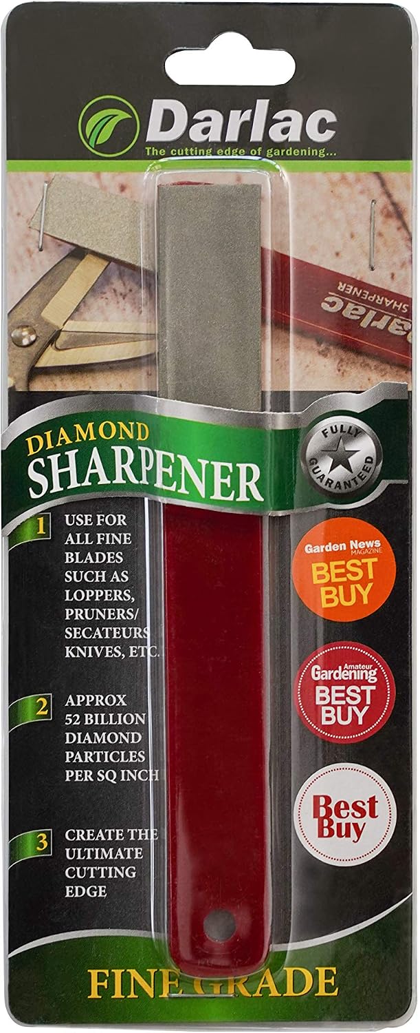 Darlac Fine Grade Diamond Sharpener, Approx 52bn Diamond Particles Per Sq Inch, The Ultimate Cutting Edge for Loppers Pruners