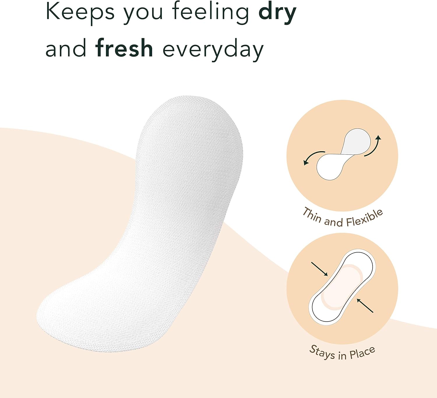 Rael Organic Cotton Panty Liners - Everyday Freshness, Daily Panty Liners, Chlorine Free, Unscented (Micro Thin,140 Count): Health & Personal Care