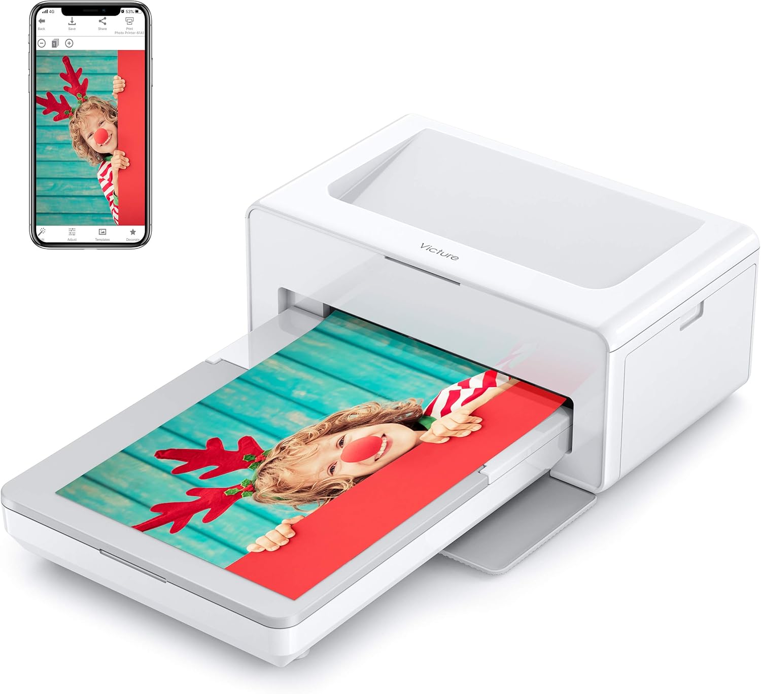 Victure Photo Printer, Print (4 x 6) Inch Photos, Bluetooth Instant Photo Printer- 40 Bundle: Electronics