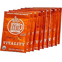 BEYOND BROTH Organic Vegan Vegetable Instant Sipping Broth with Rosemary, Thyme, and Cayenne for Vitality | Keto, Gluten…