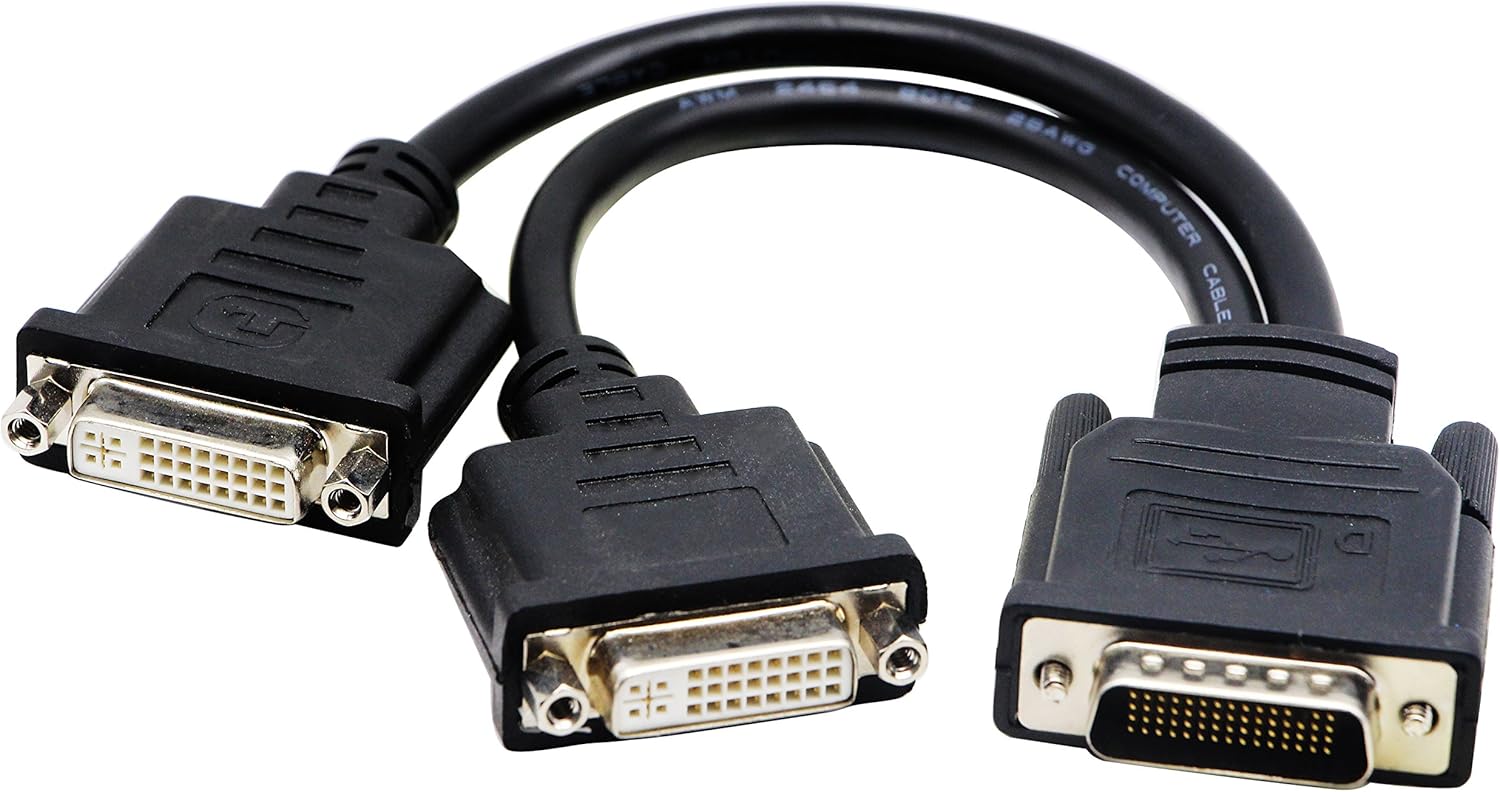 zdyCGTime DMS59 to DVI Splitter Cable Connector for Dual Monitor