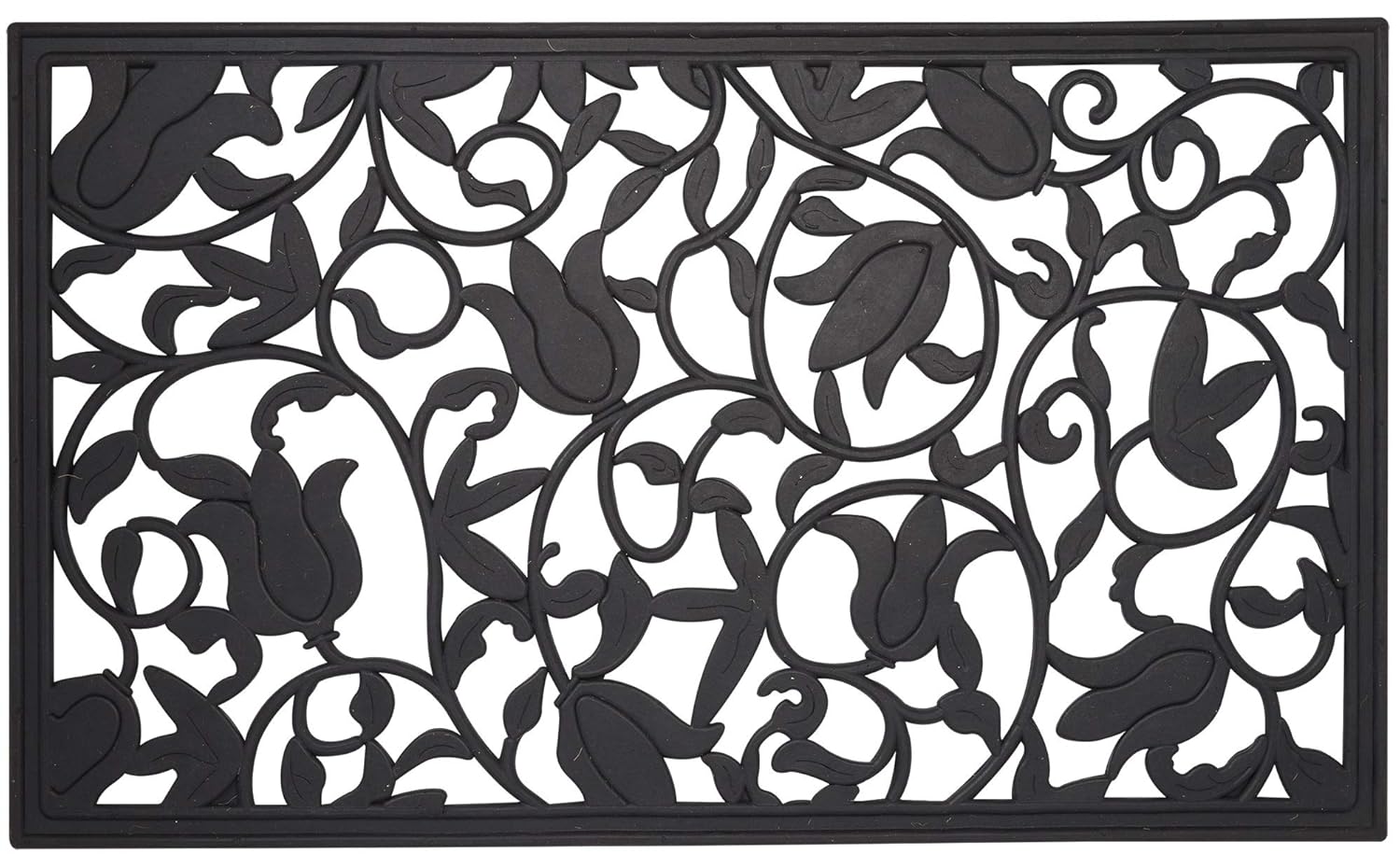 Envelor Home And Garden Tulips Wrought Iron Rubber Door Mat